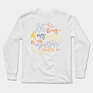 king of my heart christian worship lyrics design Long Sleeve T-Shirt